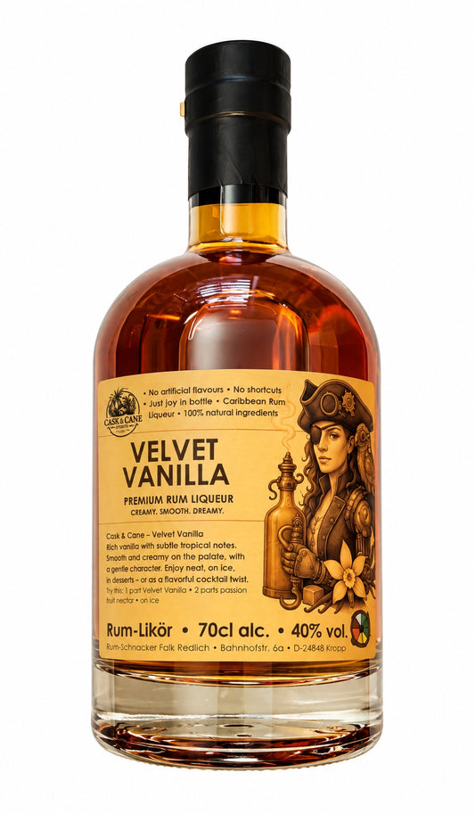 Cask & Cane | Velvet Vanilla - Premium Rum Liqueur - 40% vol. - 700 ml