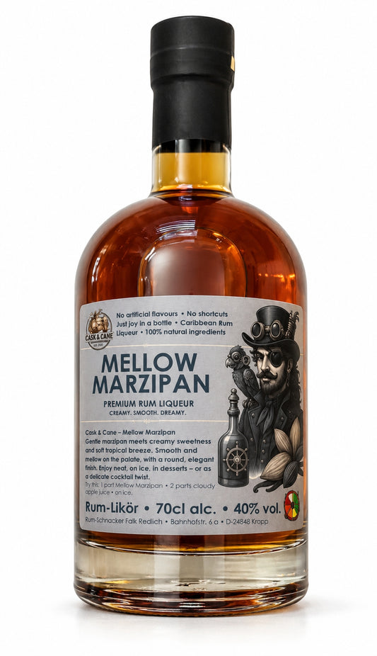 Cask & Cane | Mellow Marzipan - Premium Rum Liqueur - 40% vol. - 700 ml