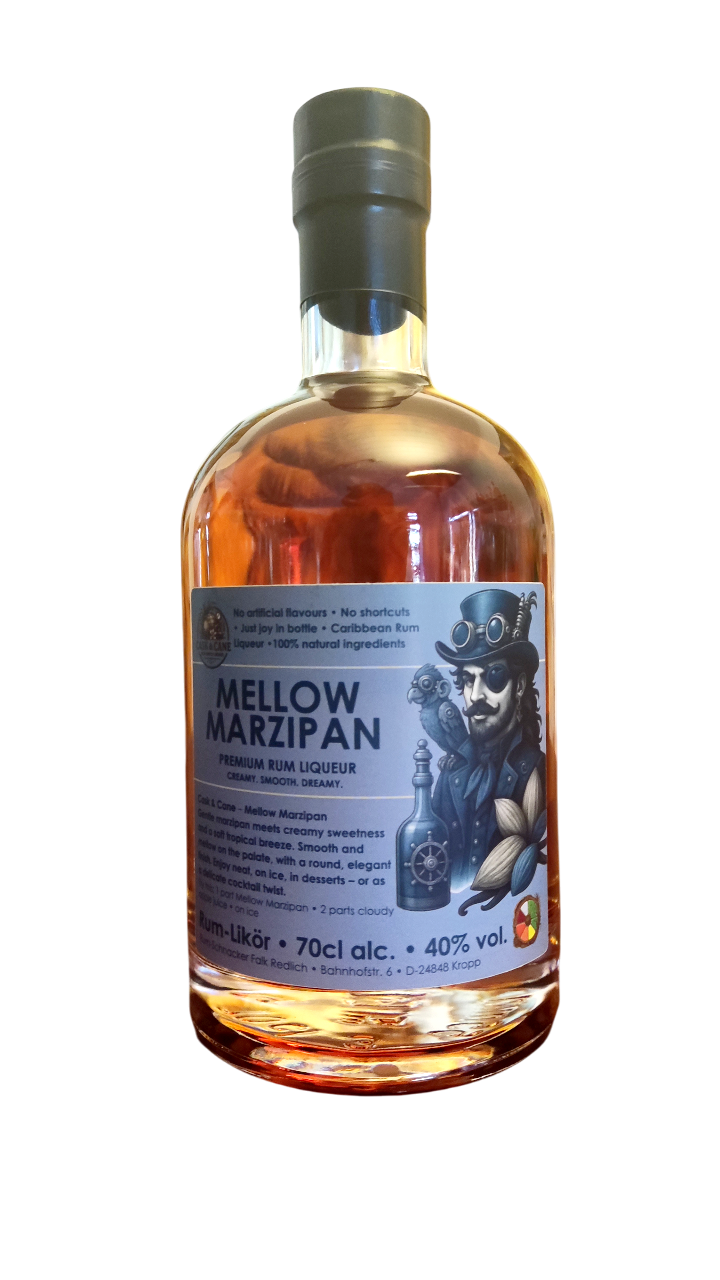 Cask & Cane | Mellow Marzipan - Premium Rum Liqueur - 40% vol. - 700 ml
