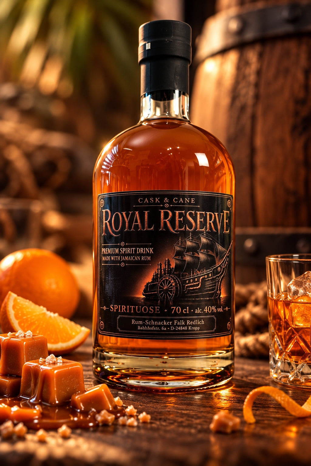 Cask & Cane | ROYAL RESERVE - Premium Spirit Drink - 40% vol. - 700 ml